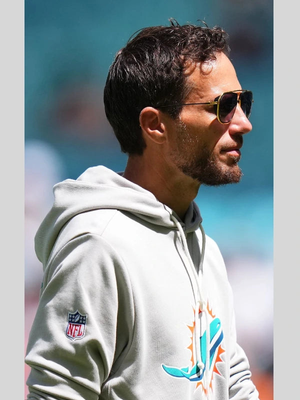 Mike McDaniel Miami Dolphins Sideline Grey Hoodie