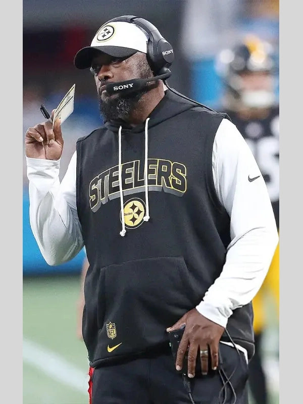 Mike Tomlin Pittsburgh Steelers Black Sideline Hoodie