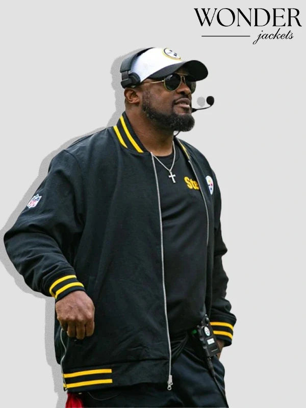 Mike Tomlin Pittsburgh Steelers Bomber-Jacket Black