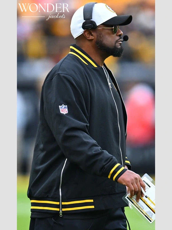 Mike Tomlin Pittsburgh Steelers Nike Bomber Jacket Black