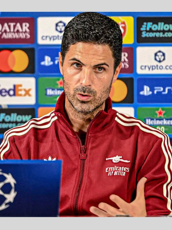 Mikel Arteta UEFA Champions Red Jacket