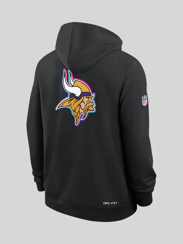 Minnesota Vikings 2025 Crucial Catch Nike Dri Fit Hoodie Black