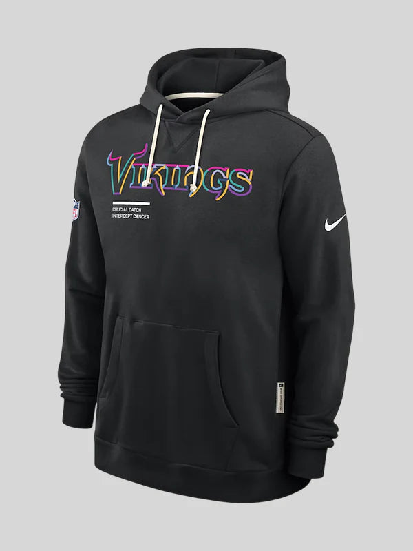 Minnesota Vikings Nike Black 2025 Crucial Catch Hoodie