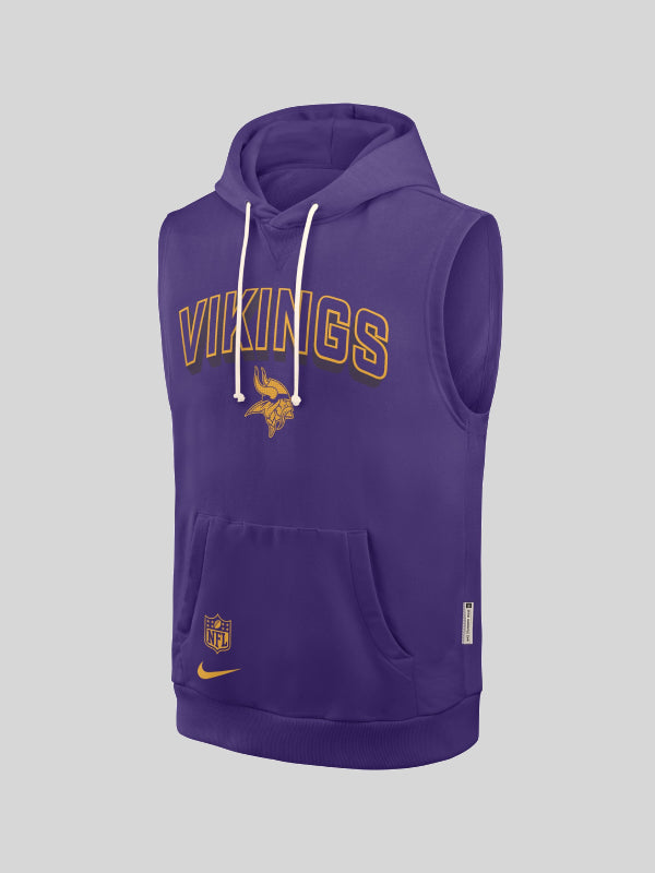 Minnesota Vikings Sideline Mens Nike Dri FIT NFL Sleeveless Pullover Hoodie