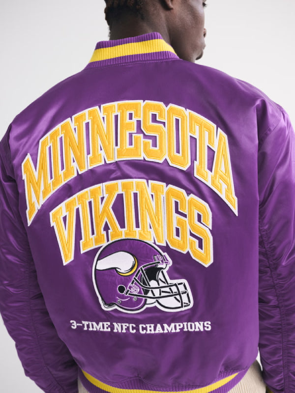 Minnesota Vikings Varsity Bomber Jacket Abercrombie