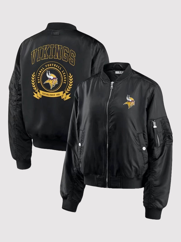Minnesota Vikings Zipper Black Jacket