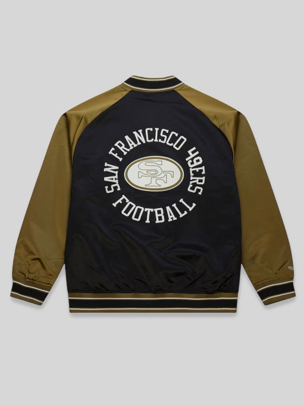 Mitchell & Ness Olive-Black San Francisco 49ers Vintage Jacket