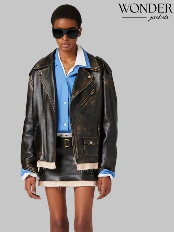 Miu Miu Biker Leather Jacket