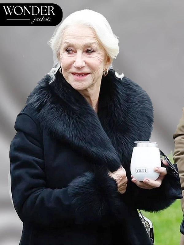 MobLand Helen Mirren Black Fur Coat