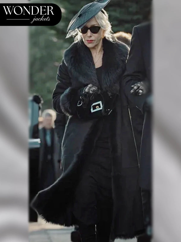MobLand Maeve Harrigan Black Fur Coat