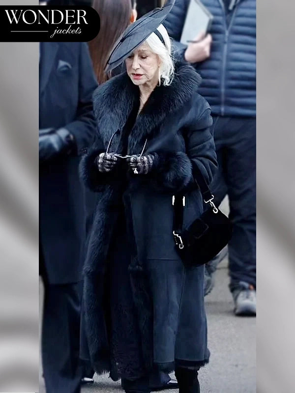 MobLand Maeve Harrigan Black Suede Fur Coat