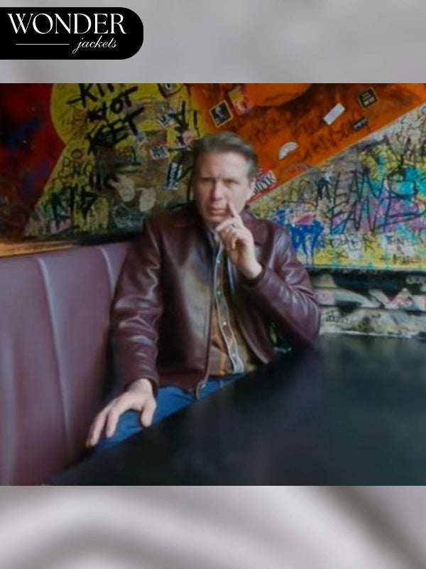 Mogwai If the Stars Had a Sound Stuart Braithwaite Brown Leather Jacket