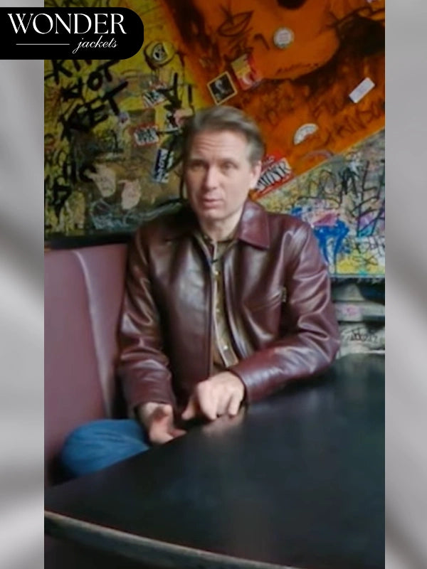 Stuart Braithwaite Mogwai If the Stars Had a Sound Brown Leather Jacket