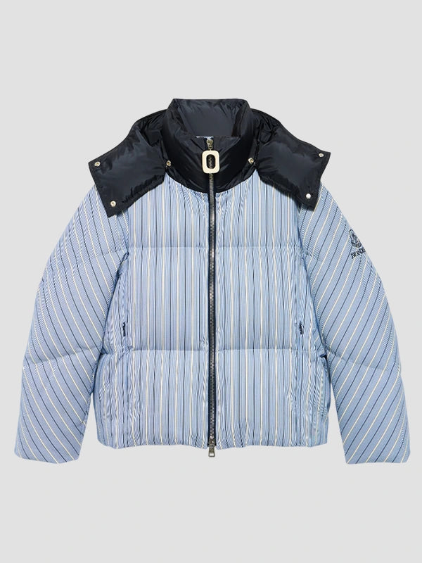 Moncler x JW Anderson Striped Puffer Jacket Blue