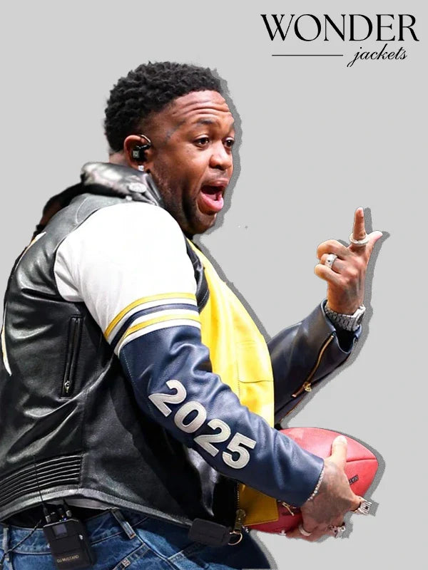Mustard Super Bowl LIX leather Jacket