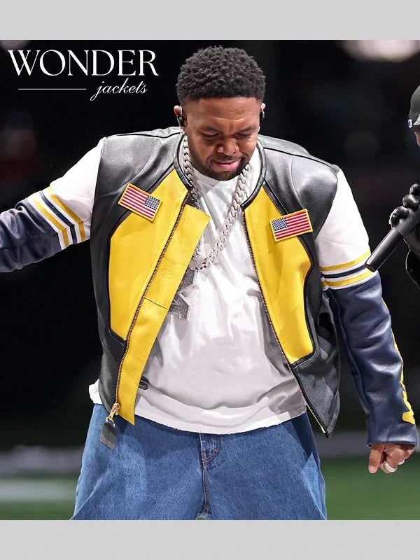 Mustard Super Bowl LeatherJ acket