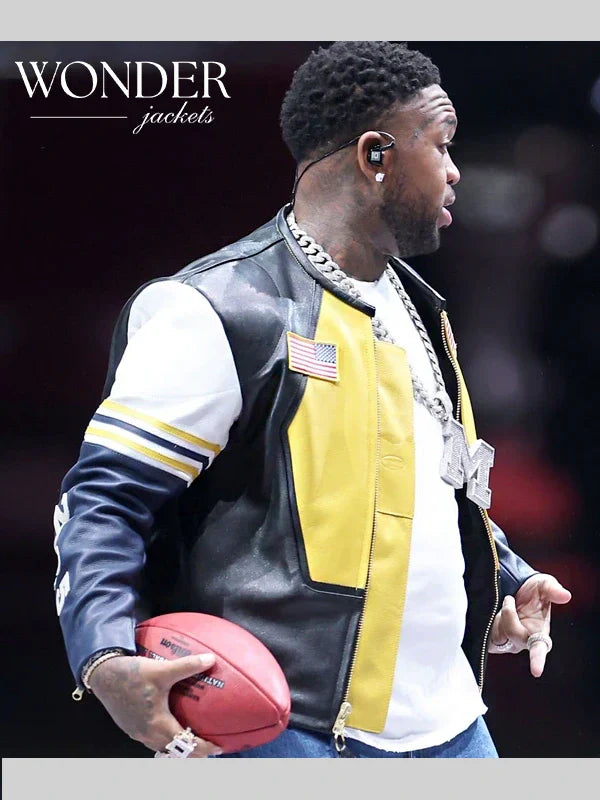 Mustard Super Bowl Vanson Leather Jacket