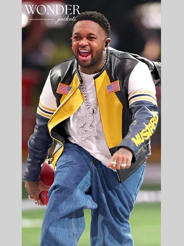 Mustard Super Bowl Vanson Star Leather Jacket