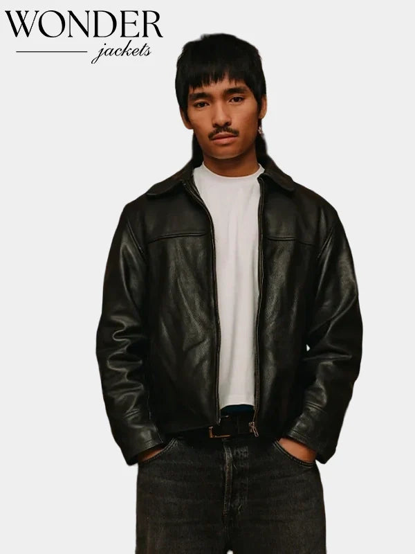 Mutimer Leather Jacket Front Pose