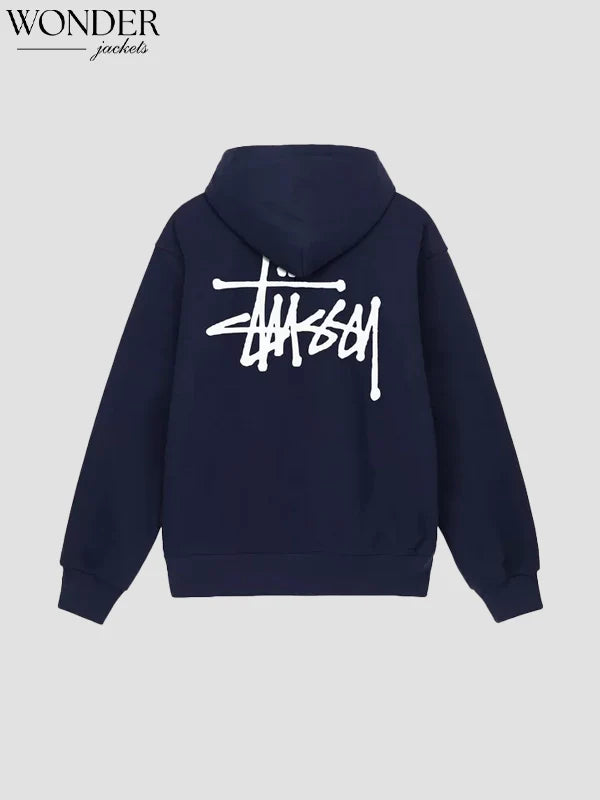 NAVY STUSSY HOODIE