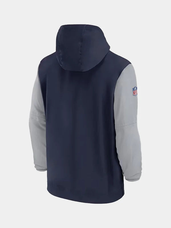 NFL 2024 Dallas Cowboys Nike Sideline Pre-Game Half-Zip Hoodie