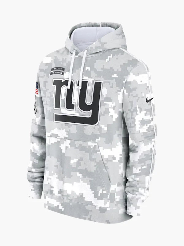 NFL 2024 New York Giants Arctic Camo Salute to Service Hoodie