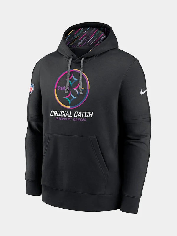 NFL 2024 Pittsburgh Steelers Nike Crucial Catch Hoodie Black