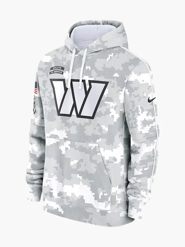 NFL 2024 Washington Commanders Arctic Camo Salute to Service Hoodie