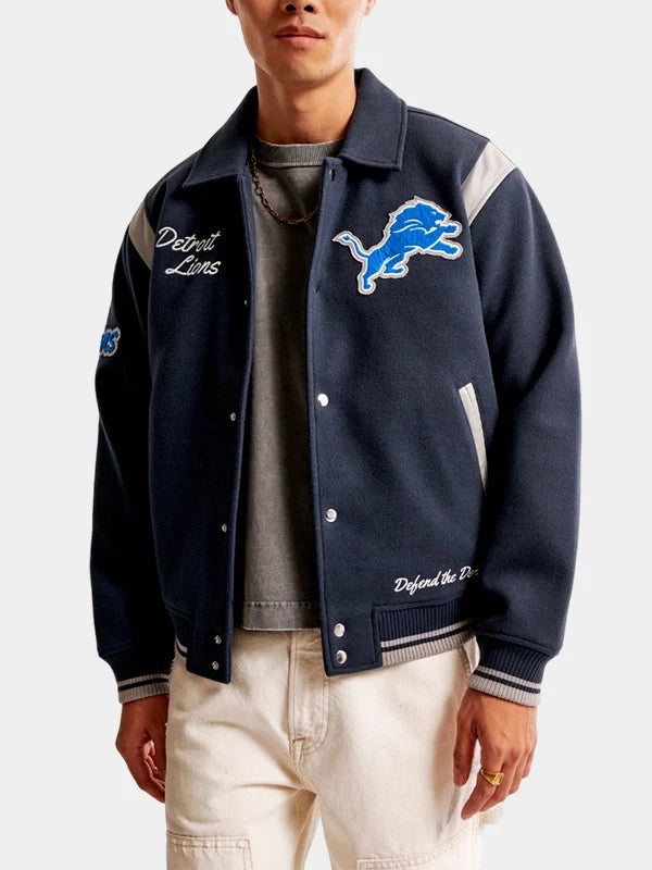 NFL Abercrombie Detroit Lions Varsity Jacket