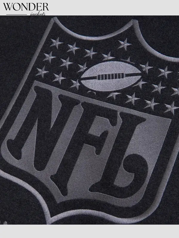 NFL Winterized Black Hooded Bomber Jacket Abercrombie