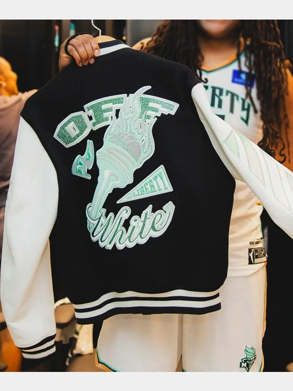 NY Liberty x Off White Varsity Jacket