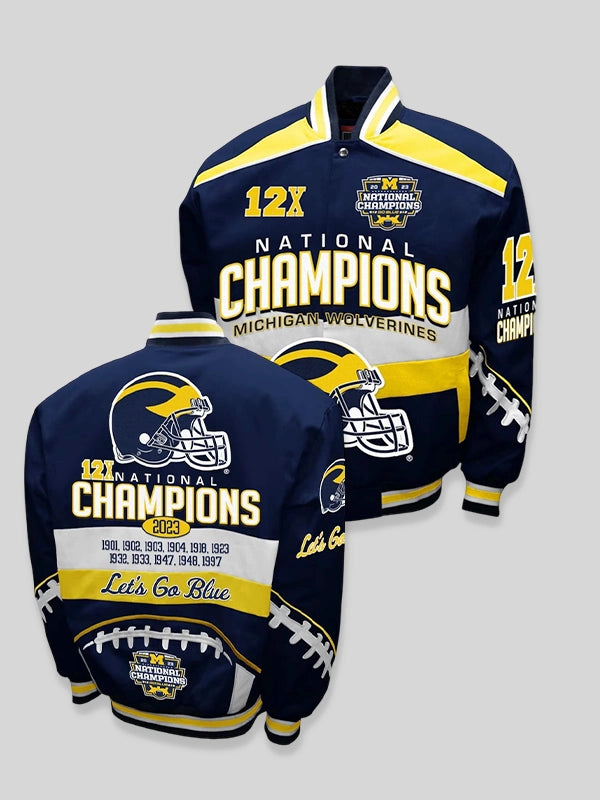 National Campions Michigan Wolverines Varsity Jacket