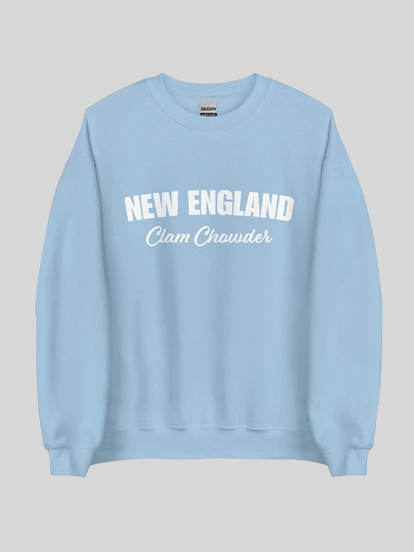 New England Clam Chowder Sweatshirt Light Blue