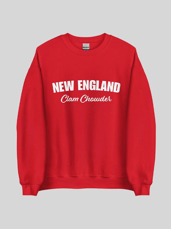 New England Clam Chowder Sweatshirt Red
