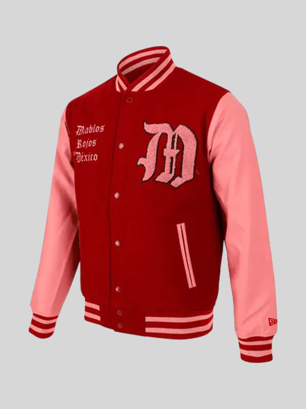 New Era Rodrigo Roji x Diablos Varsity Red Jacket