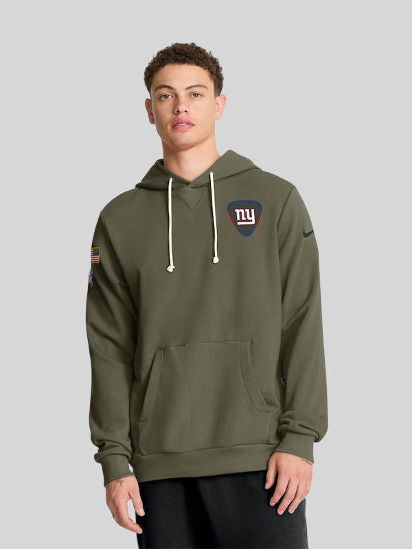 New York Giants Nike 2025 Salute to Service Sideline Standard Issue Dri FIT Hoodie Olive