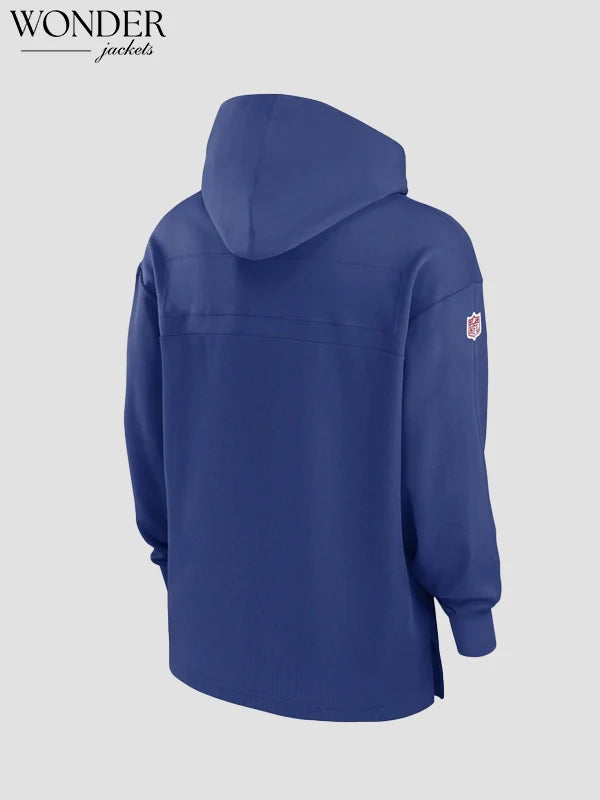 New York Giants Nike Dri-FIT NFL Pullover Hoodie Blue