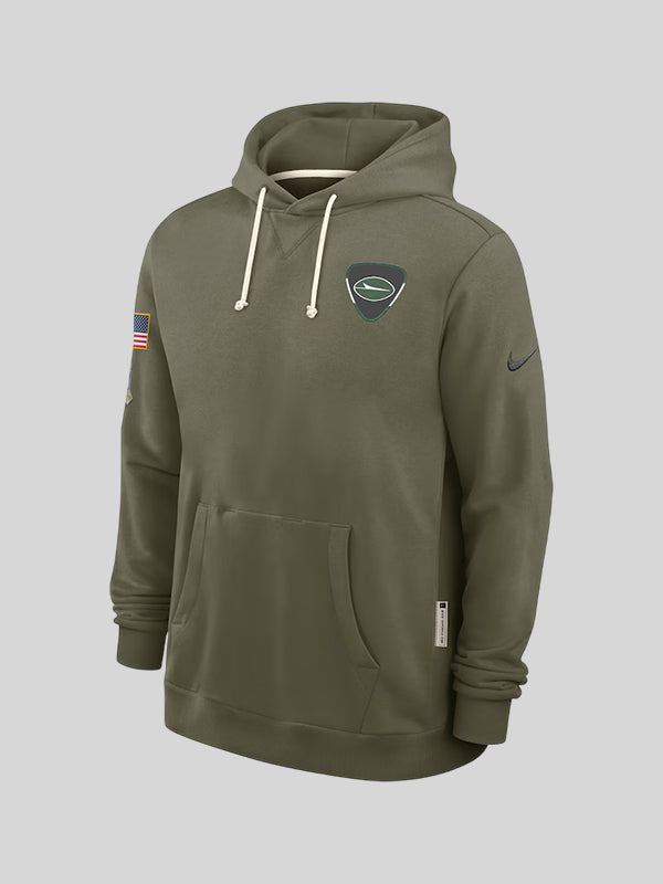 New York Jets Nike 2025 Salute to Service Sideline Hoodie Olive