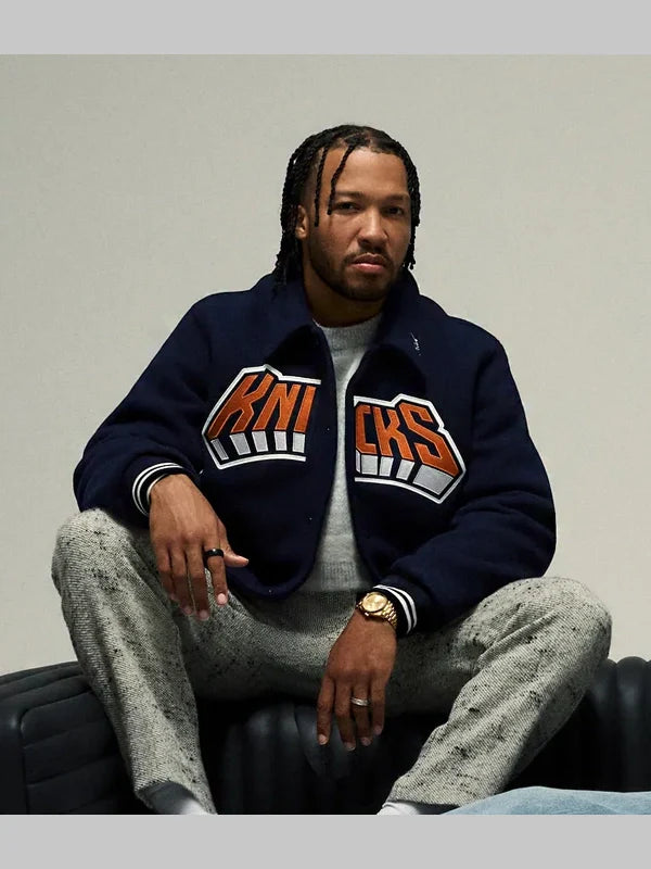 New York Knicks Kith Varsity Jacket Blue