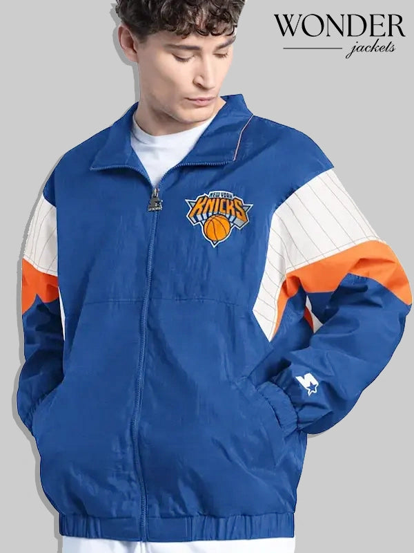New York Knicks Starter Blue Yard Line Full-Zip Jacket