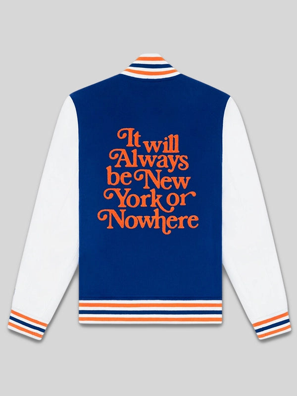 New York Mets New York or Nowhere x New Era Royal YON x MLB Slogan Full-Snap Varsity Jacket