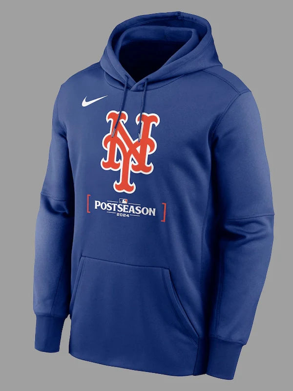 New York Mets Nike Royal 2024 MLB Postseason Pullover Hoodie