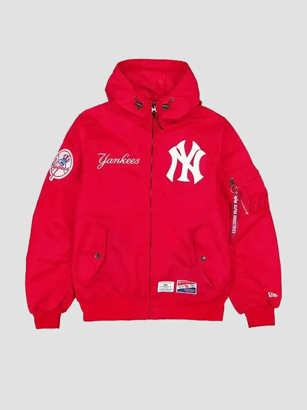 New York Yankees x ALPHA x NEW ERA Bomber Red Jacket