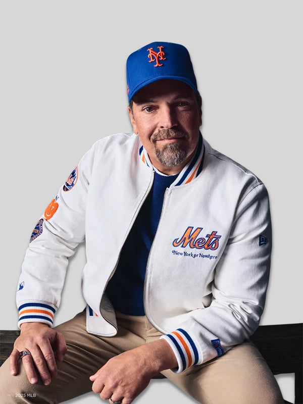 New York or Nowhere x New Era NYON x MLB New York Mets White Varsity Jacket