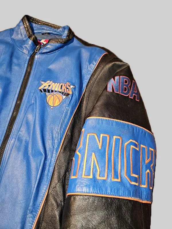 NewYorkKnicksVintageLeatherTimotheeChalametJacket