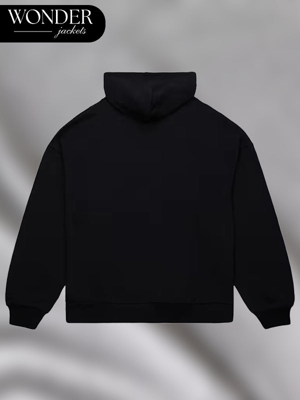 New York Knicks Logo Over Black Pullover Hoodie