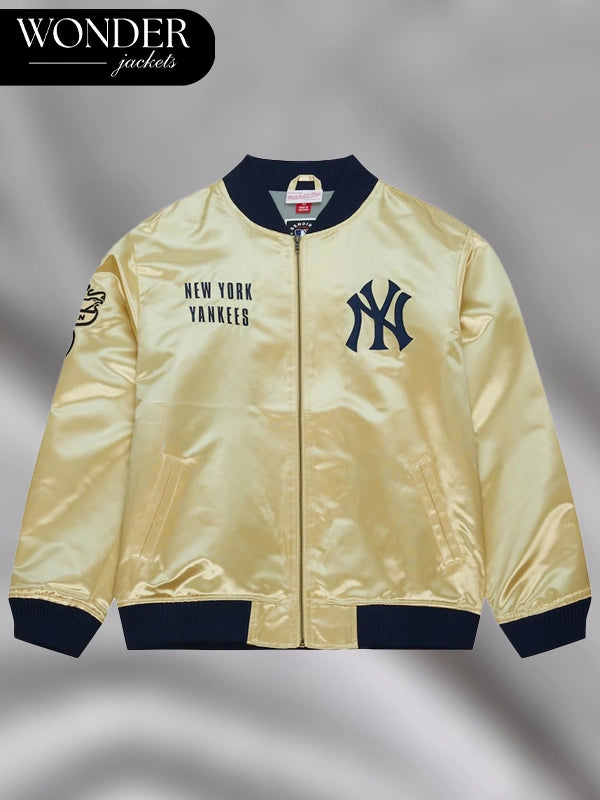 New York Yankees Mitchell Ness OG Satin Jacket Golden