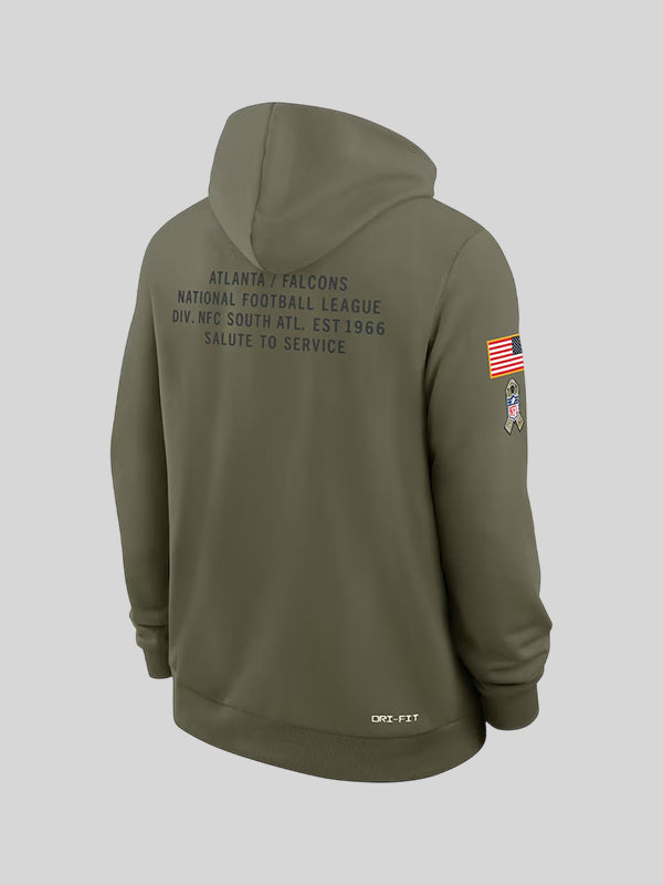 Nike 2025 Salute to Service Atlanta Falcons Hoodie Olive