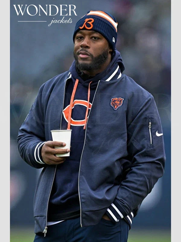 Nike Chicago Bears Bomber Jacket Thomas Brown