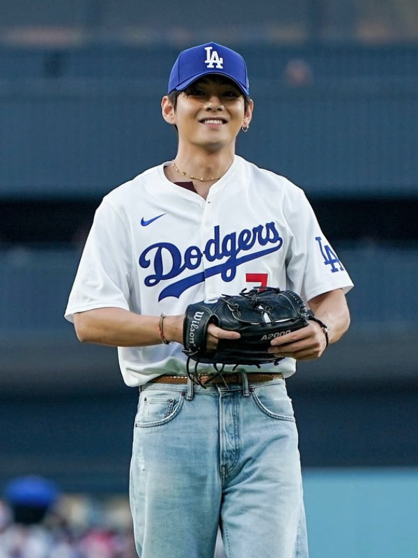 Nike Dodgers Kim Taehyung Jersey White